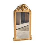 Napoleon iii mirror from the 19th century, large model, in gilded wood, height: 156 cm