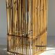 Vintage cube wood willow lamp