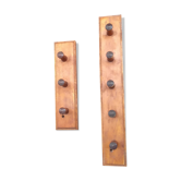 Ensemble de portemanteaux en bois vintage