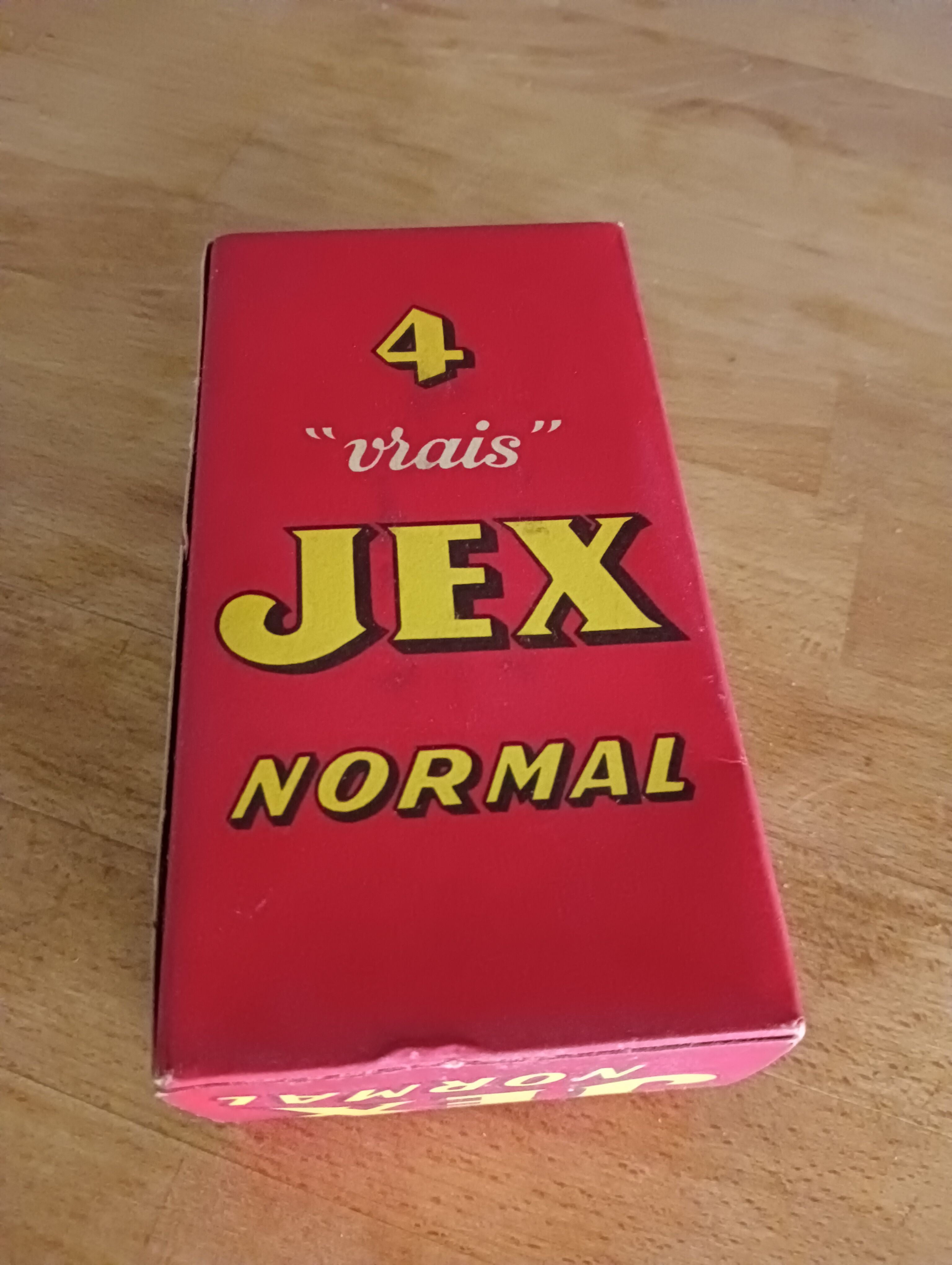 Cardboard advertising box " jex " 1950