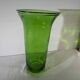 Vintage green glass vase – flared neck – 1960s/70s