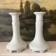 Pair of Limoges porcelain candlesticks