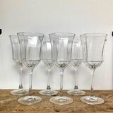 6 "octime" stemmed glasses by Luminarc France