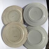 4 Digoin red-edge fruit dessert plates