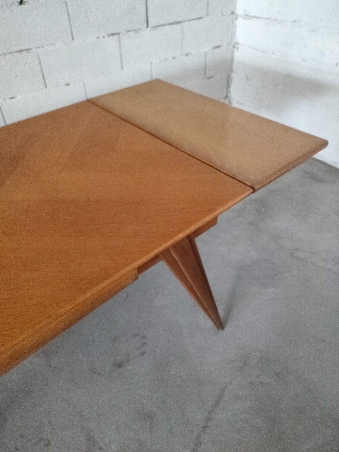 Vintage compass foot dining table