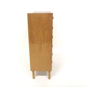 Scandinavian "tallboy" chest of drawers in oak, Sweden, 1960.