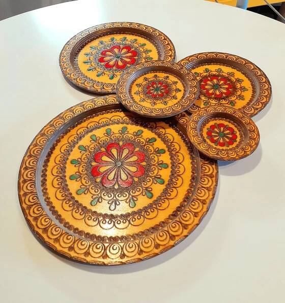 Vintage wooden trays