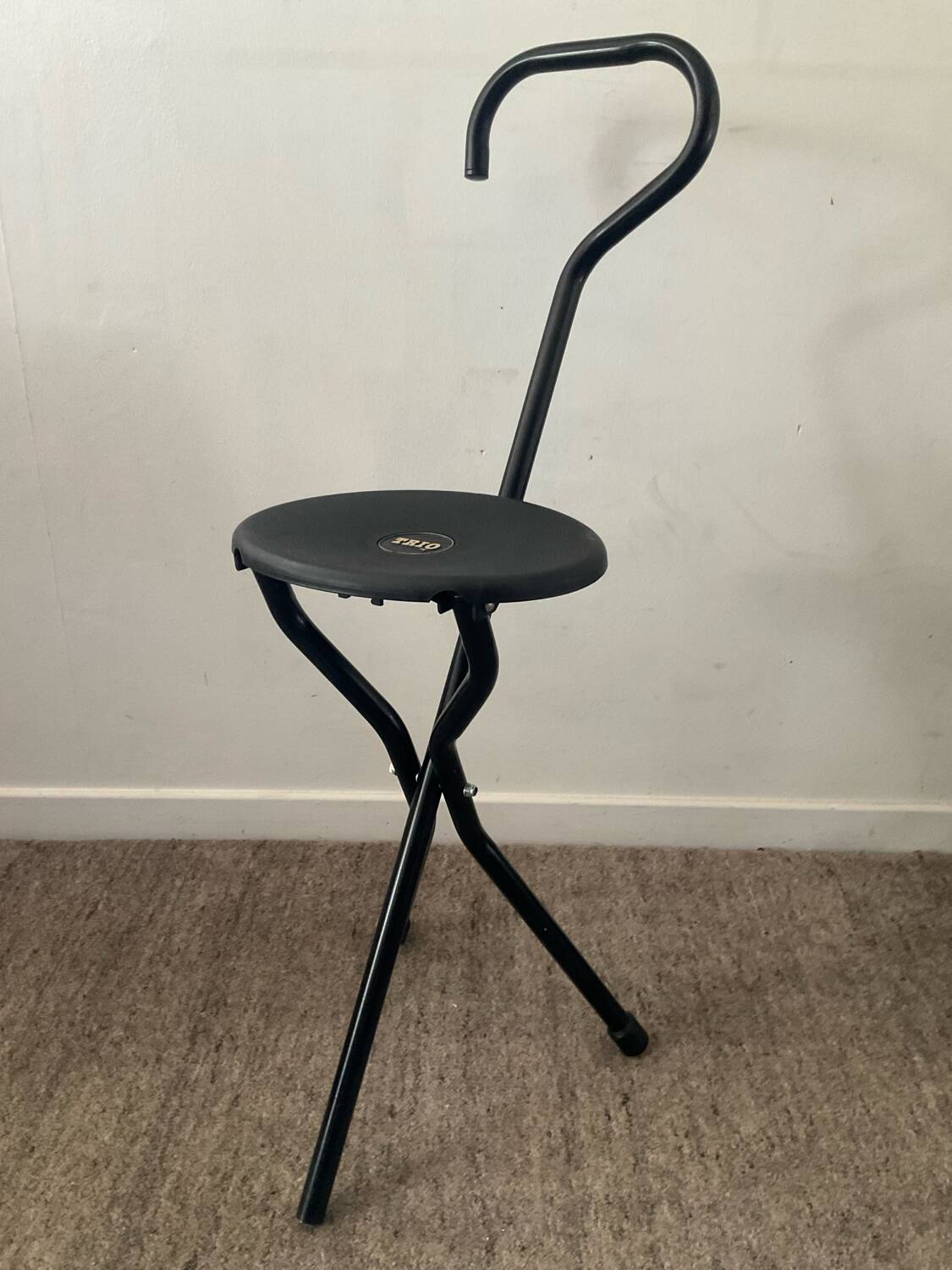 Vintage Cane Trio stool from the 70s-80s