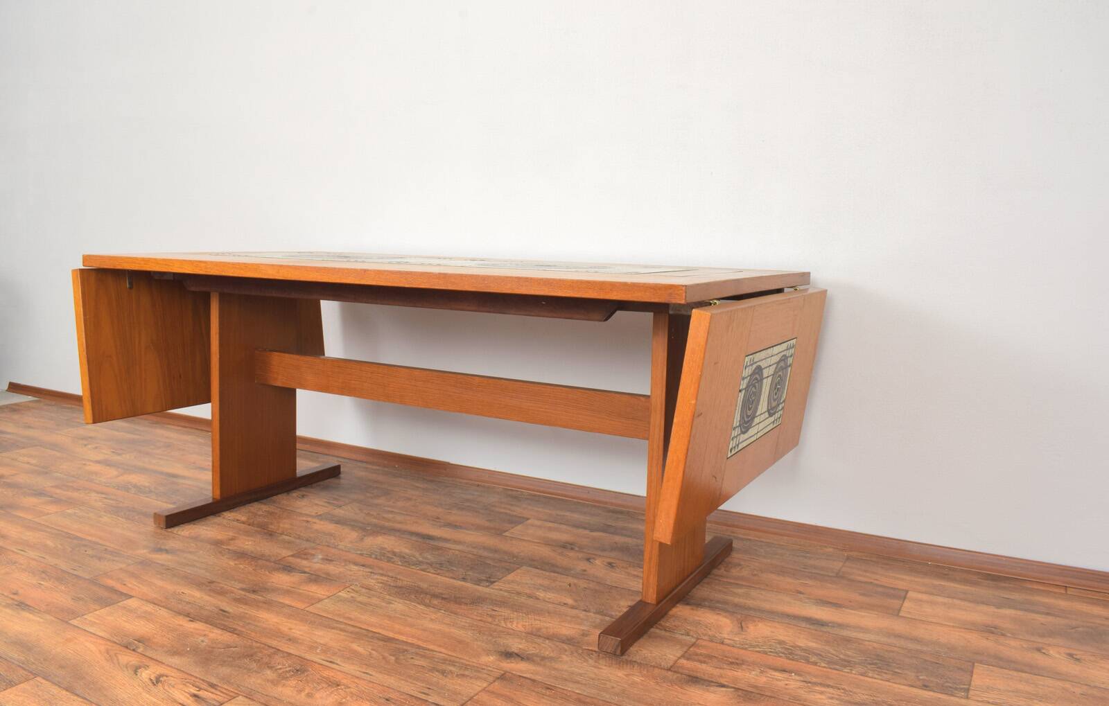 Teak and tile dining table by Gangso Mobler, 1960s