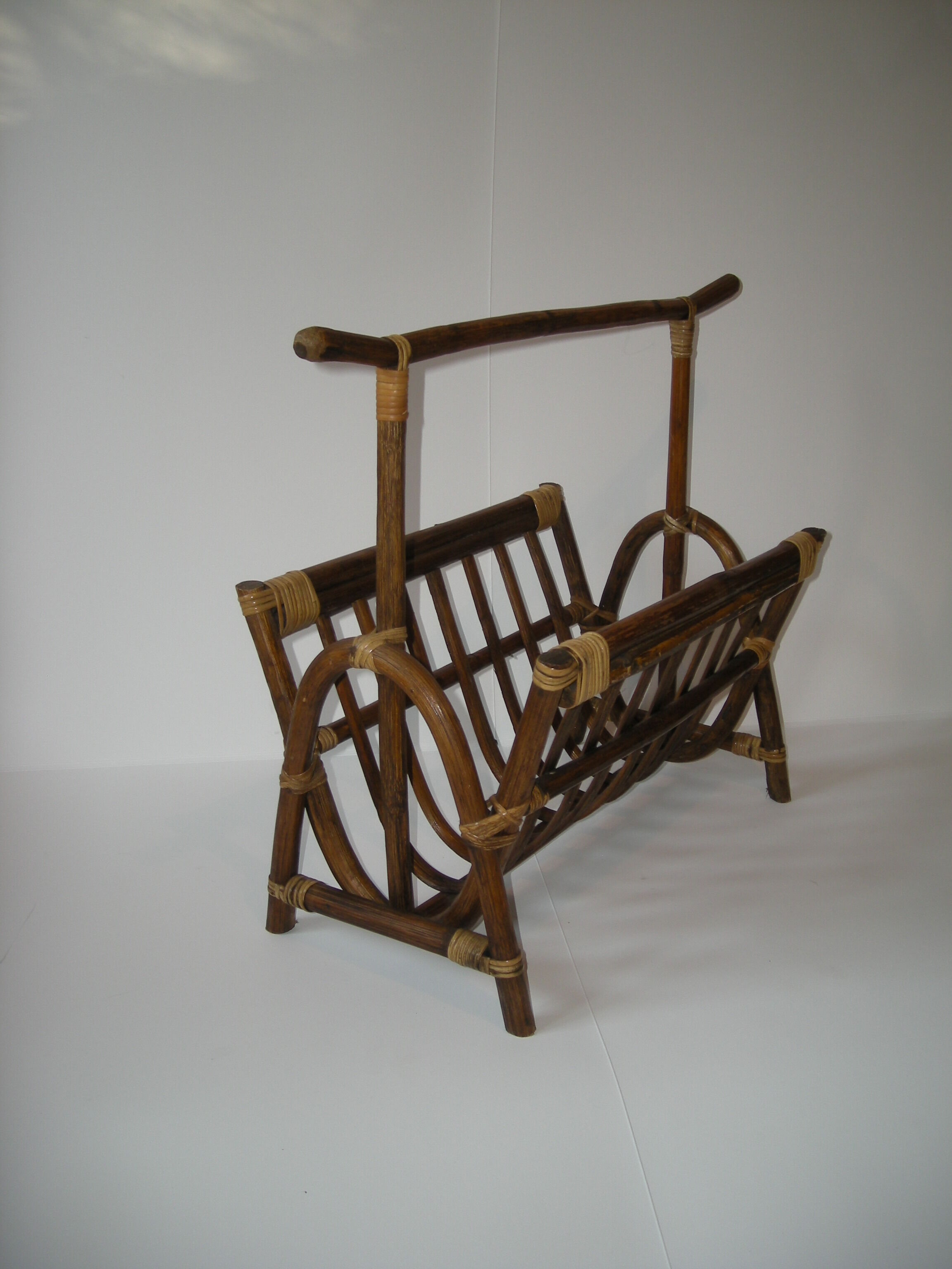 Bamboo magazine holder, rattan