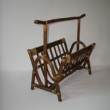 Bamboo magazine holder, rattan