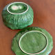 Fruit bowl with saucer in earthenware "Cabbage" - Bordallo Pinheiro
