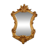 Miroir baroque doré à la feuille d'or