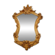 Baroque mirror gilded with gold leaf