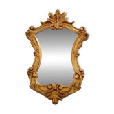 Baroque mirror gilded with gold leaf