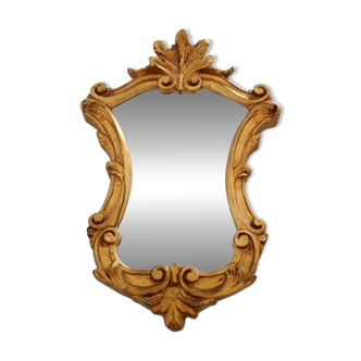 Miroir baroque doré à la feuille d'or