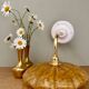 Antique wall lamp with yellow Clichy glass shade