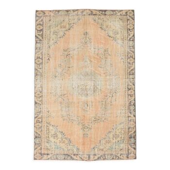 5x7 distressed oriental vintage rug