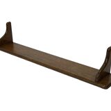 Vintage wall shell rack 1970s wood minimalist design