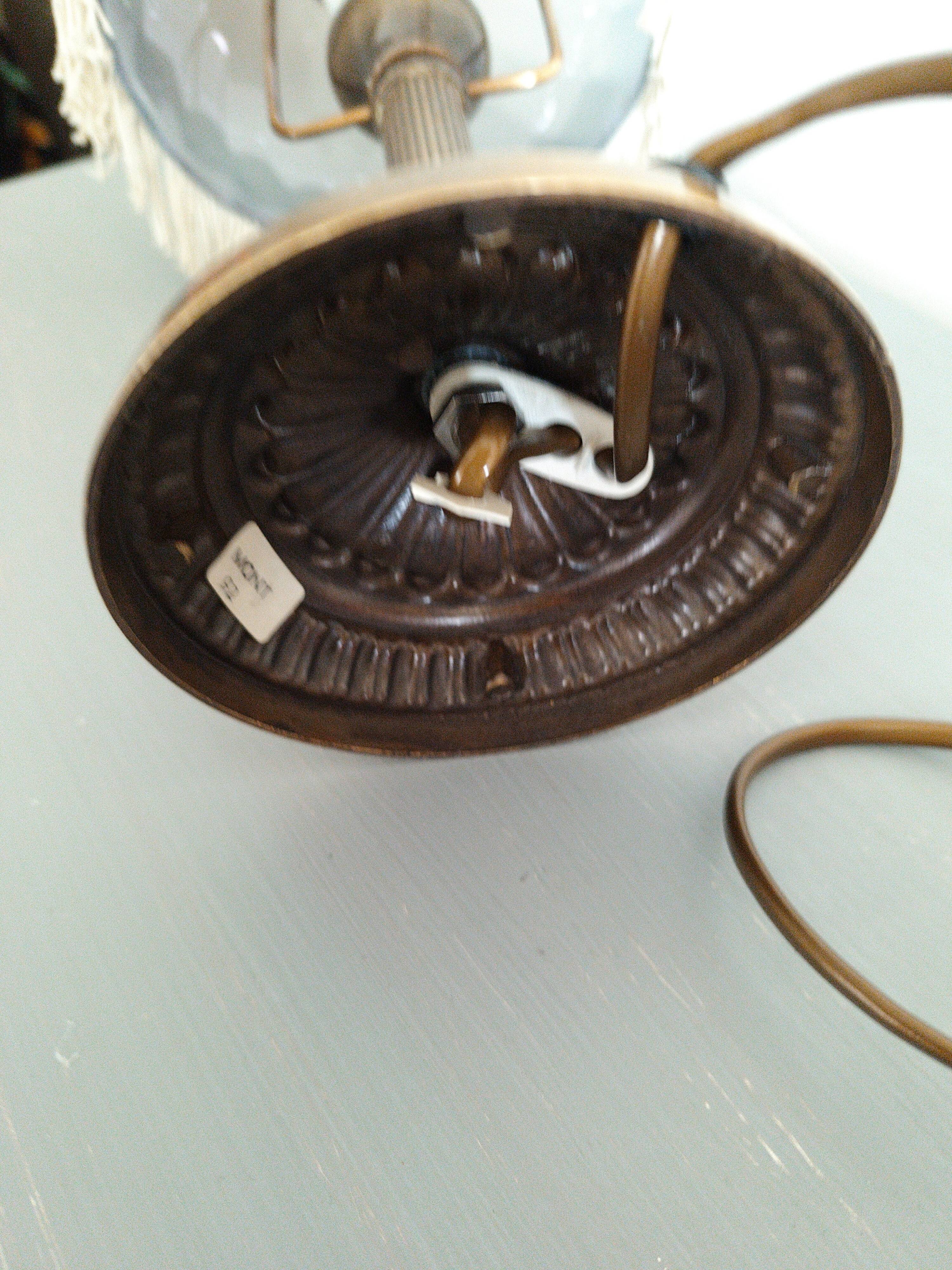 Lampe pampilles nylon ancienne