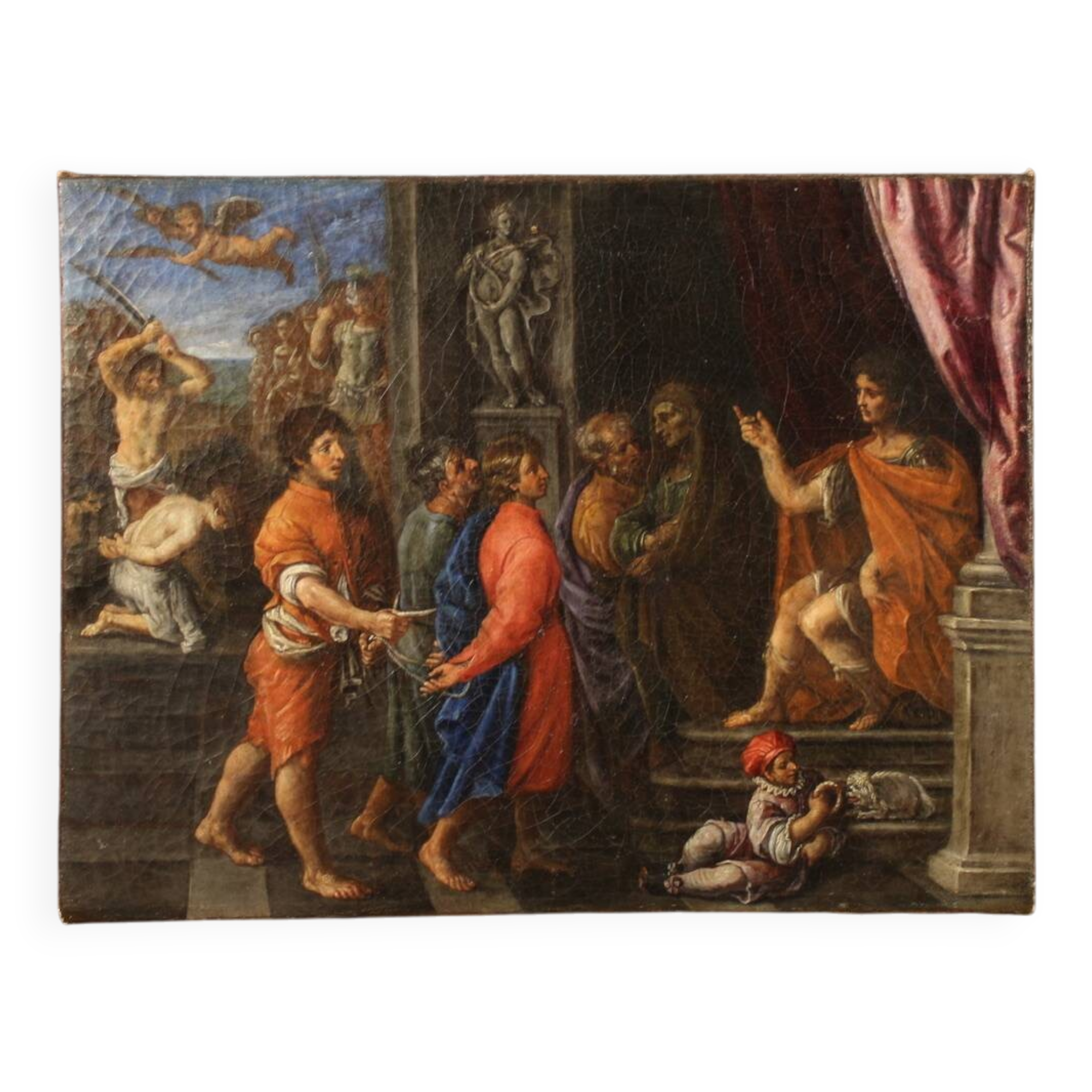 Antique Italian painting from the 17th century