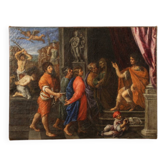 Antique Italian painting from the 17th century