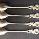 Small golden spoons with punch