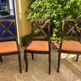 Set of 3 antique wooden chairs