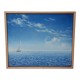 Tableau huile sur toile paysage mer vintage