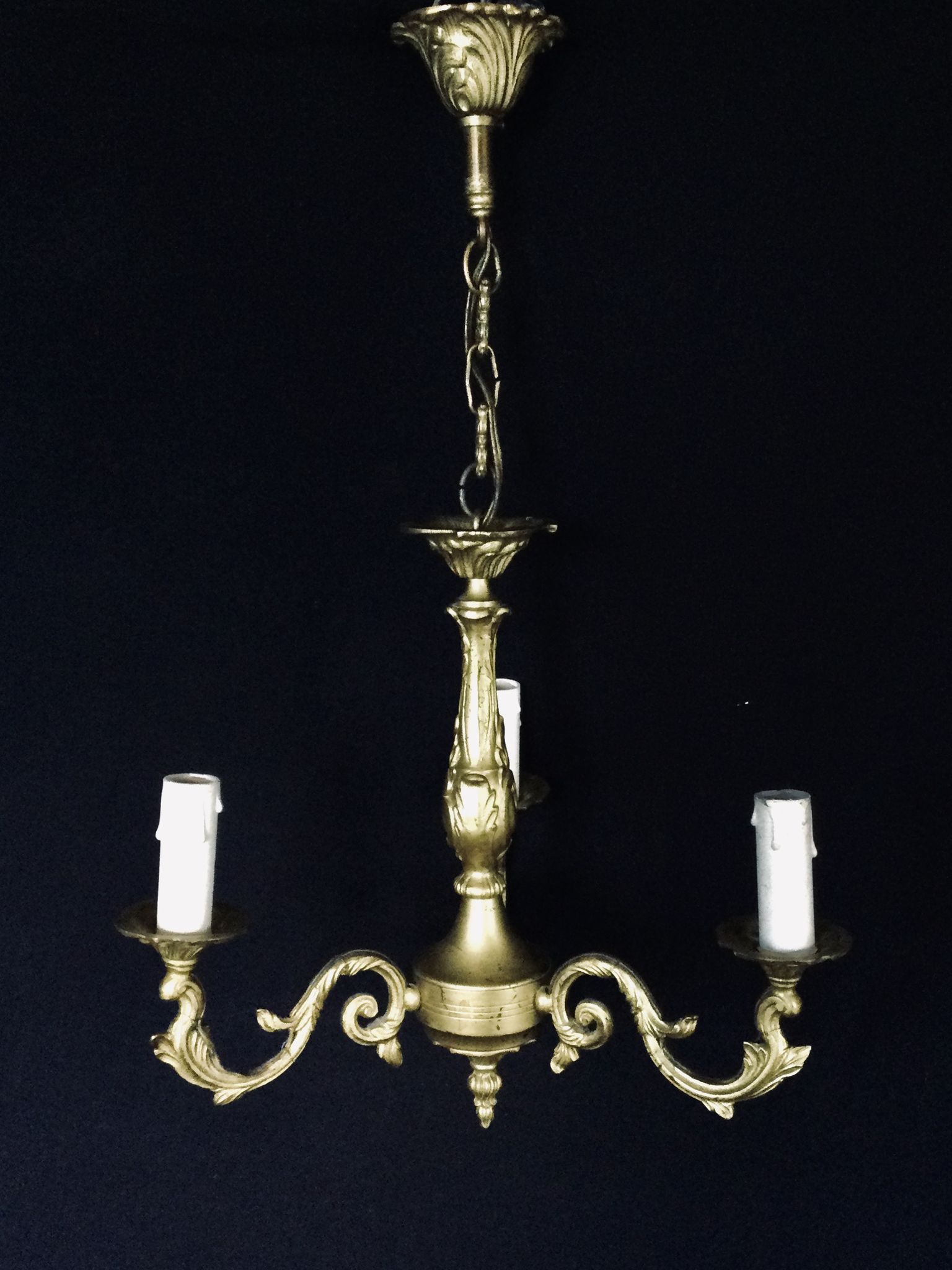 Bronze chandelier 3 lights