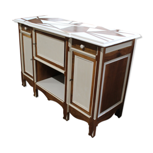 buffet blanc et bois
