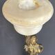 Candelabra in white marble and gilded bronze