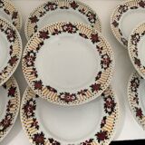 Lot of 9 colorful flat plates Orchies North