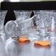 Six glasses of Baccarat wine in engraved crystal, model "Michelangelo"