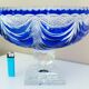 Centerpiece, blue crystal of Lorraine, limited series 233/500, blown and cut