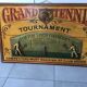 English wooden painting in relief "tennis tournament"