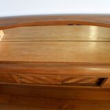 Cozy walnut bramble headboard for bed 140 x 190, from 1950