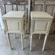 Paire de chevets style Louis XVI en bois laqué blanc
