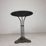 Art Deco bistro table, garden table on cast iron base