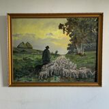 Basque Shepherd oil on panel