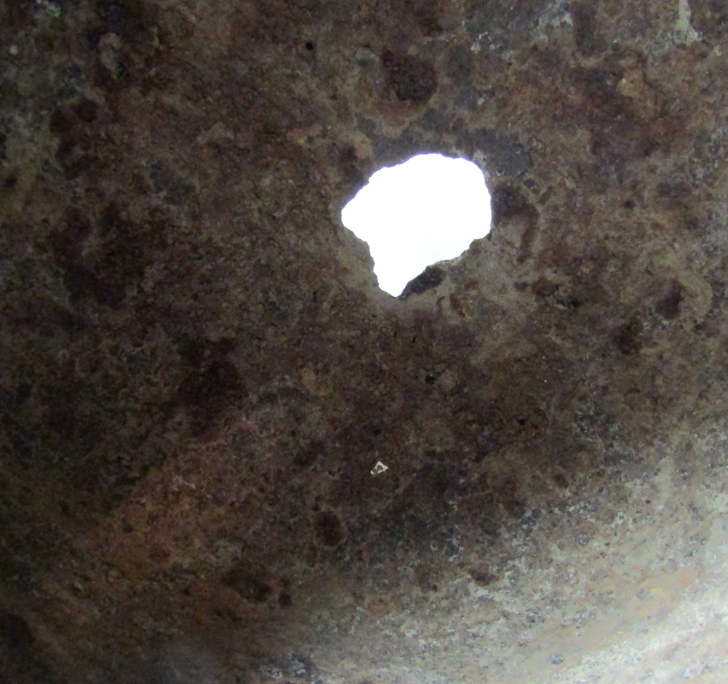 Old cast-iron cauldron