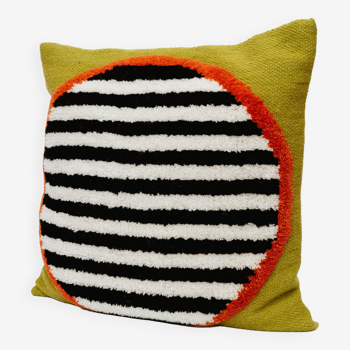 handmade wool cushion cover porthole 45 x 45 cm