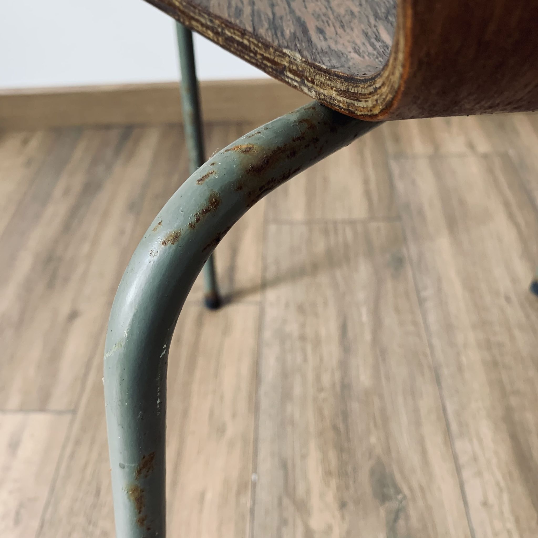 Pair of 3107 chairs - wood & metal