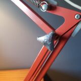 Ledu's vintage architect's lamp in orange sheet metal - 1960s