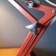 Ledu's vintage architect's lamp in orange sheet metal - 1960s