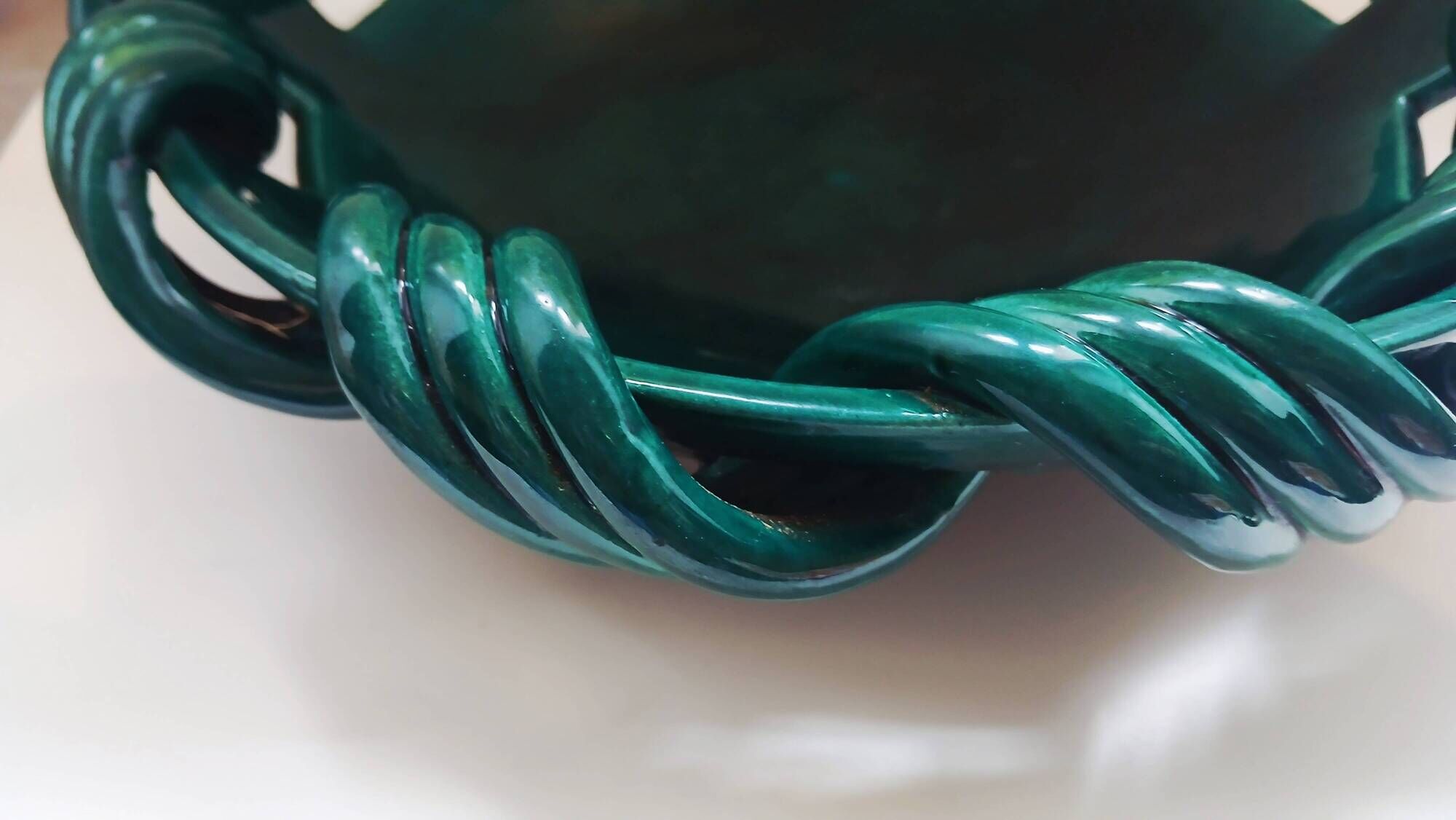 Ceramic fruit bowl from Vallauris signed YVON ROY