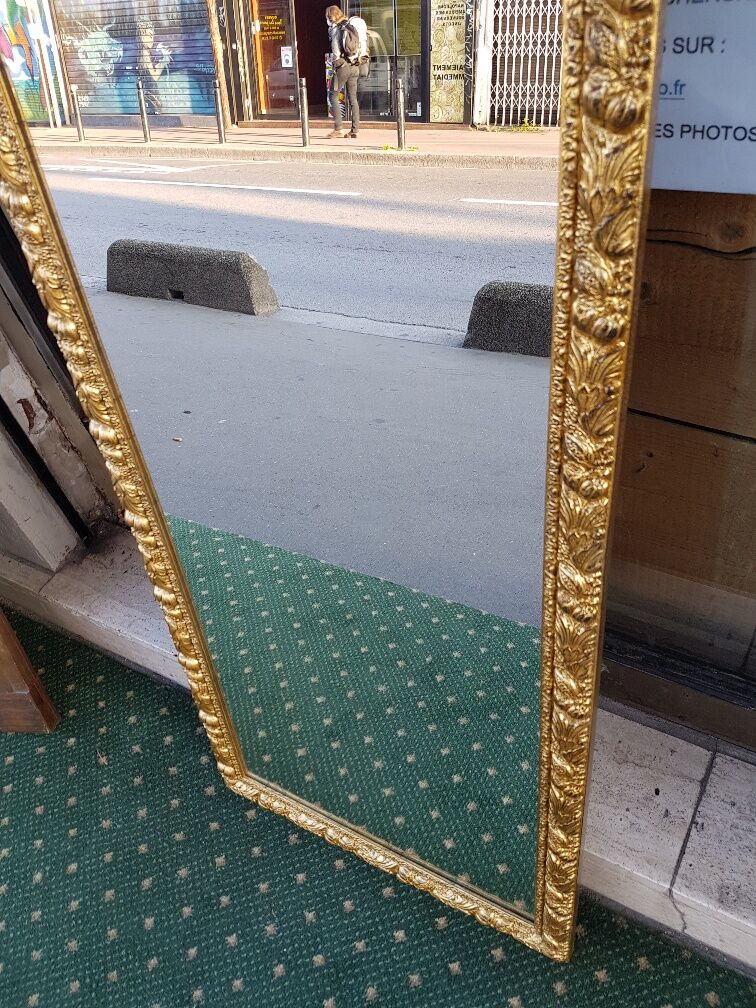 Golden mirror, francesca model 175 x 55 cm