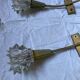 Set of 2 wall lamps type "glass" with switch on the cable via wall sockets