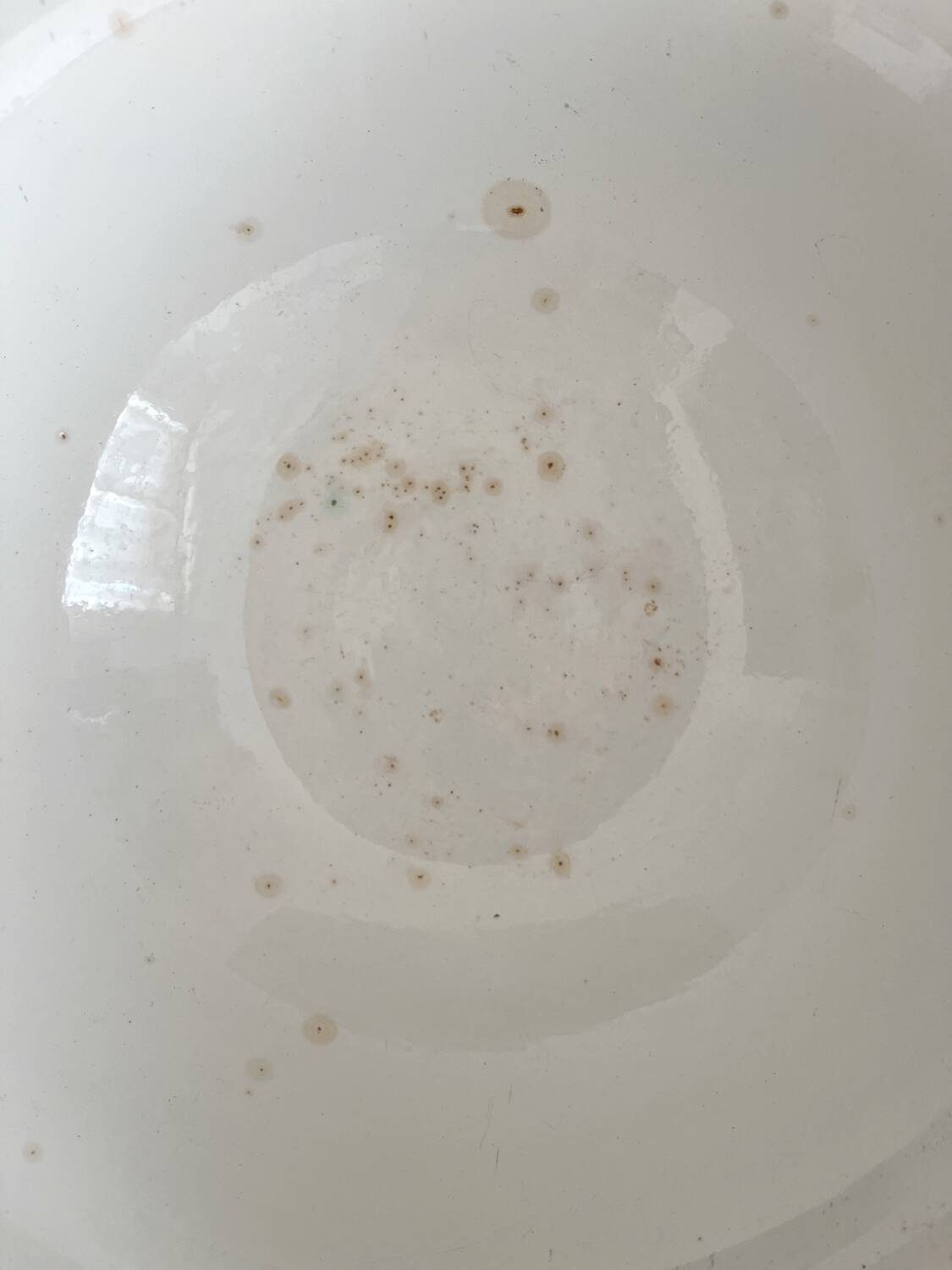 White earthenware salad bowl from Digoin Sarreguemines