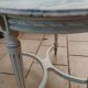 Table basse ancienne style louis xvi avec plateau marbre